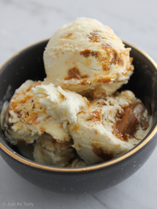 Salted Caramel Ice Cream - Gluten Free, Eggless