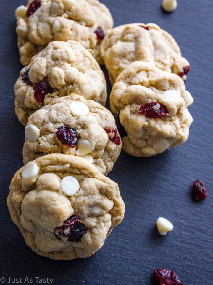 White Chocolate Cranberry Cookies - Gluten Free, Eggless