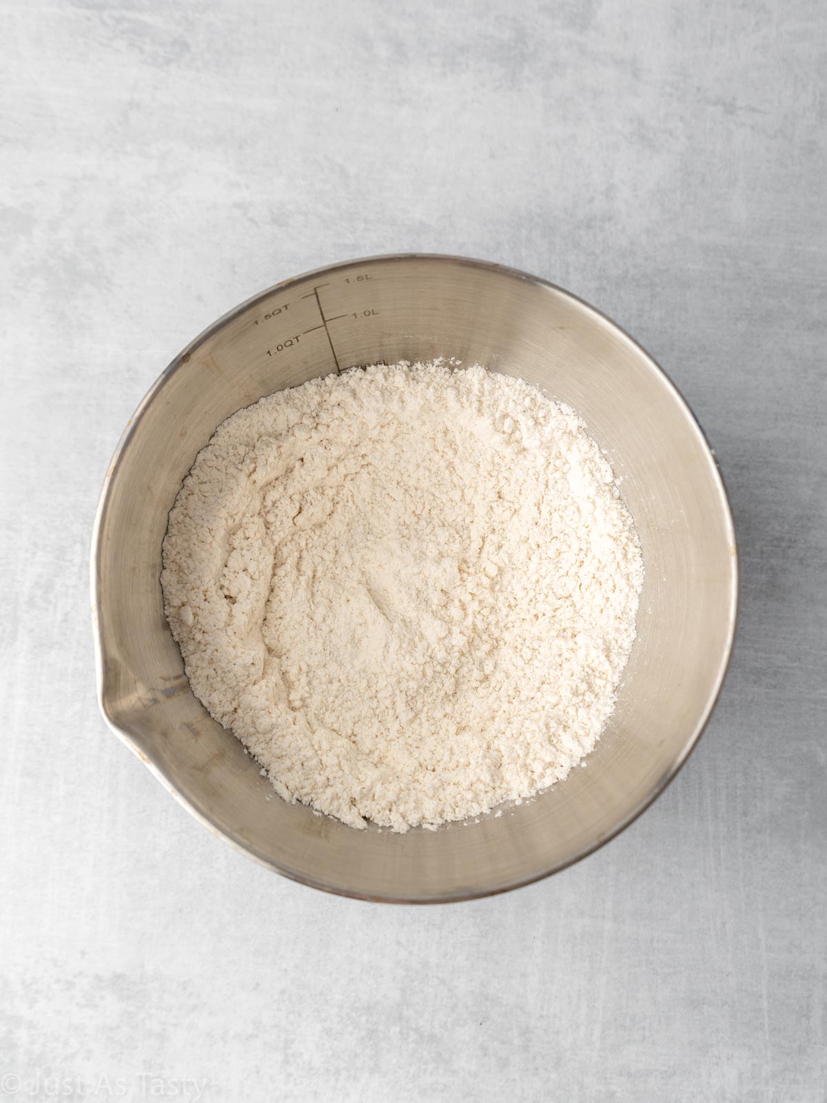 Dry ingredients in a bowl.