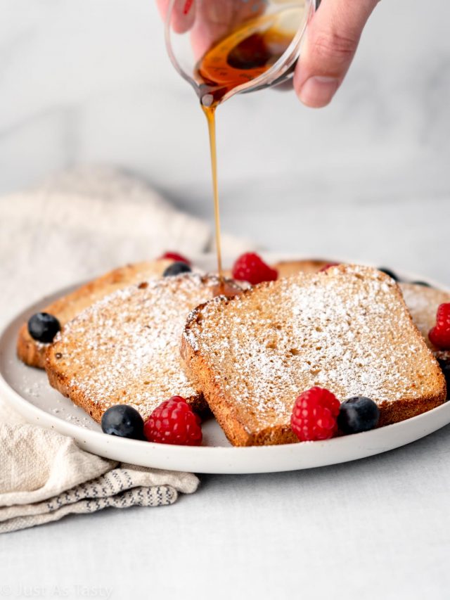 Perfect Air Fryer French Toast - Eggless