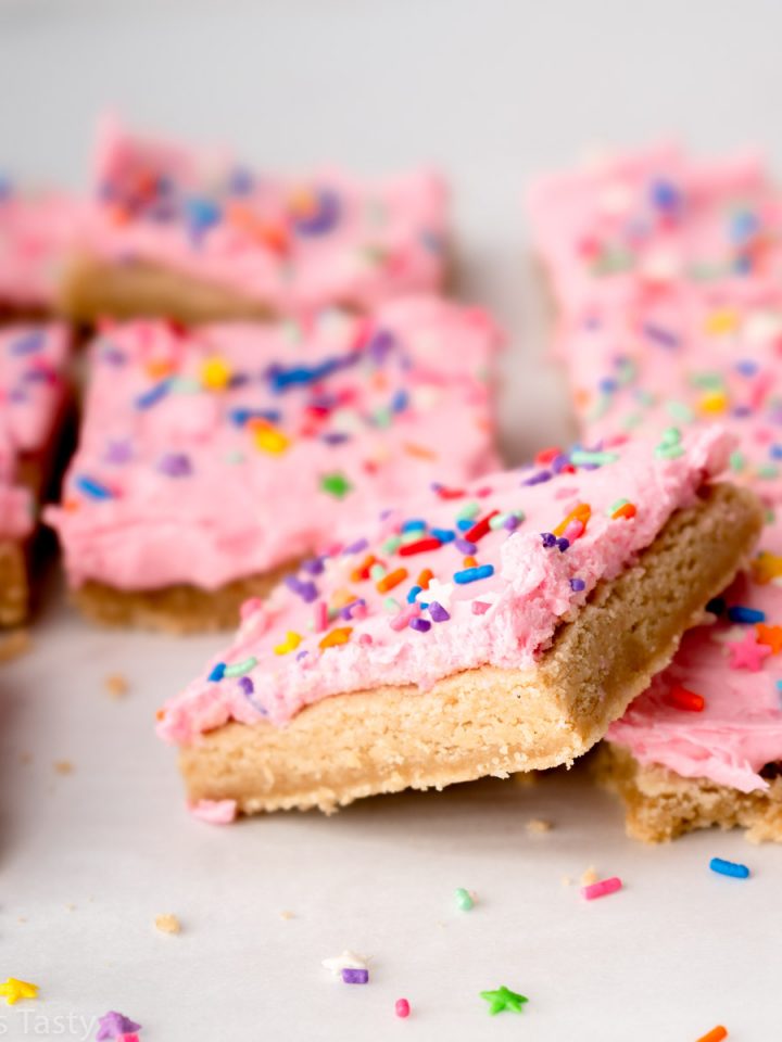 The Best Frosted Sugar Cookie Cake Bars