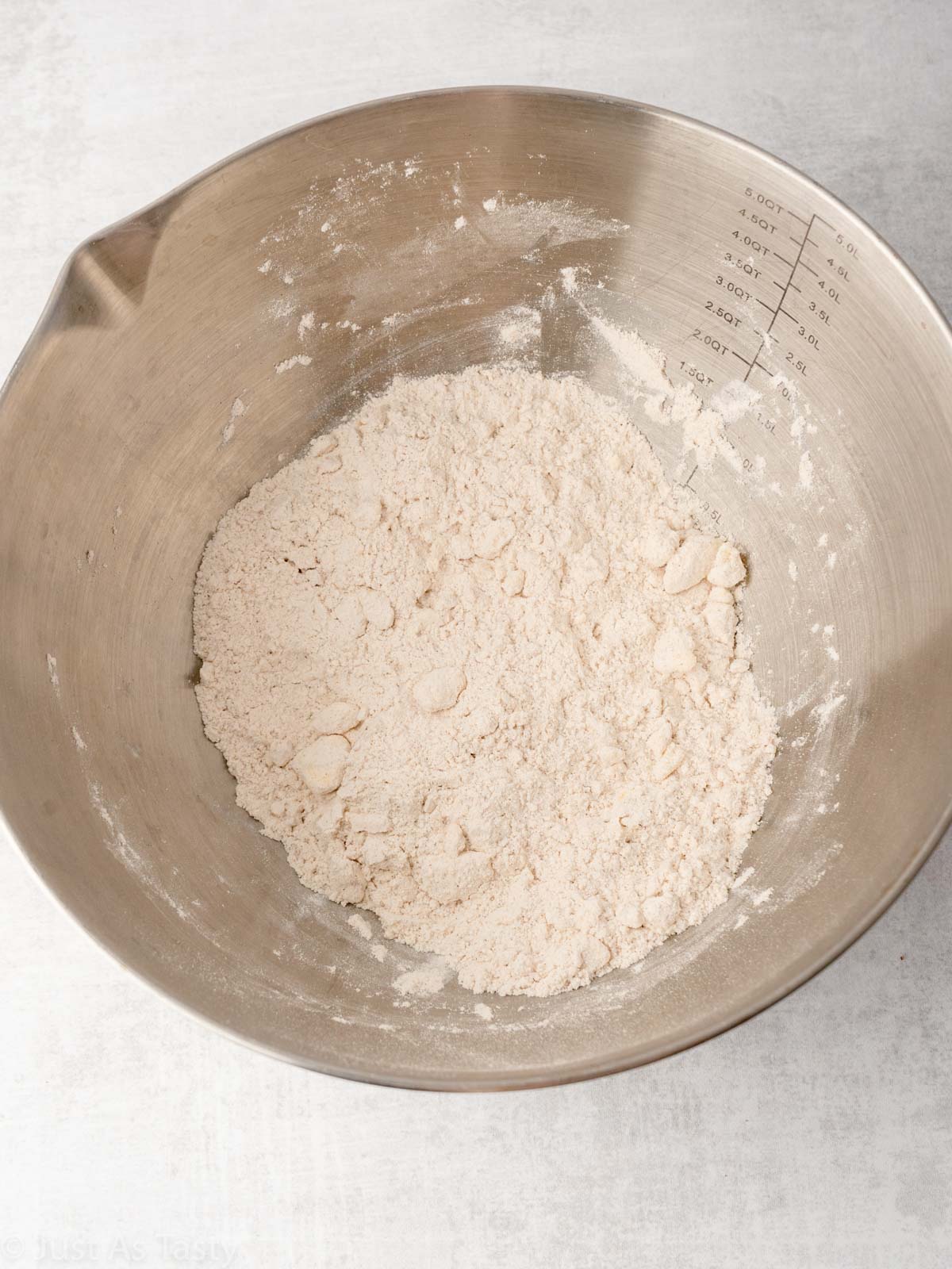 Dry ingredients in a bowl.