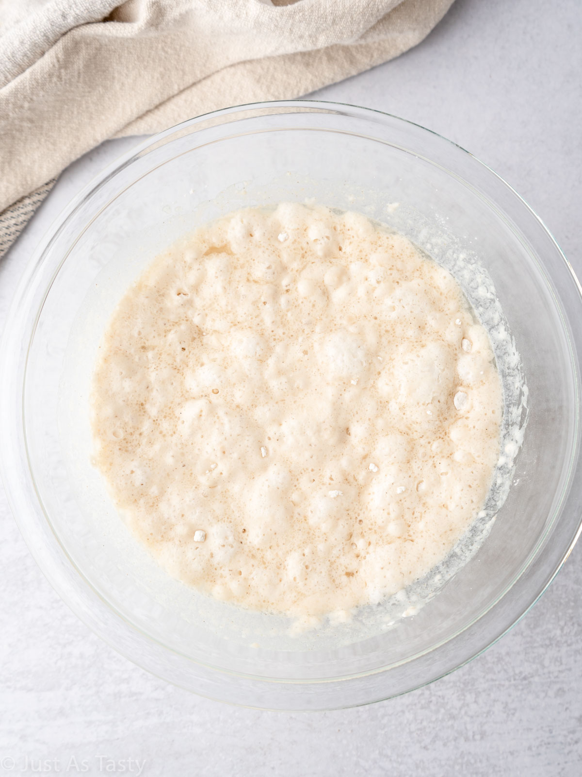 Pancake batter in a bowl.